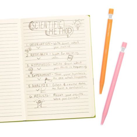 Notat! - Creioane mecanice grafit extra gros - set de 6, cu citate motivationale - poza 2