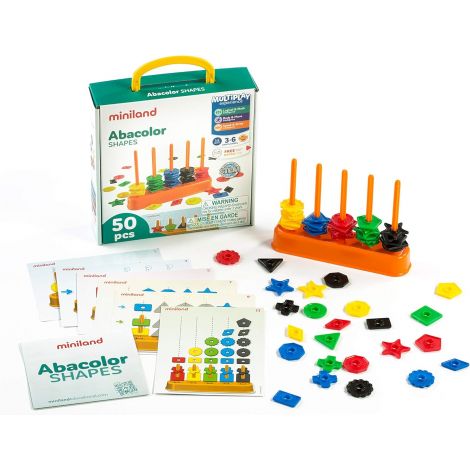 Numaratoare cu 50 piese, Abacolor, Miniland 45310 - poza 1