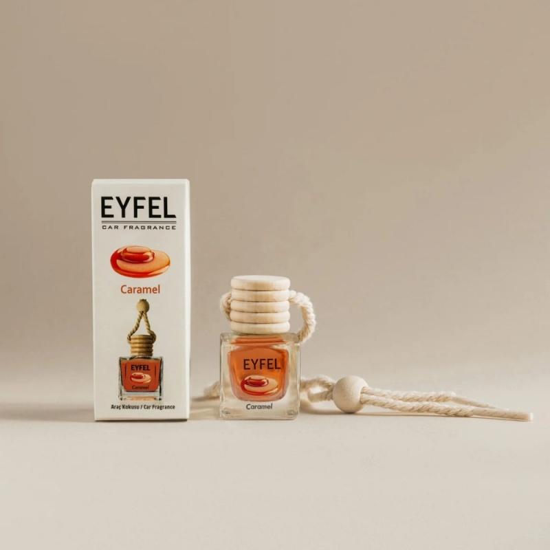 Odorizant Auto Eyfel Caramel 10 ml cu snur pentru agatare