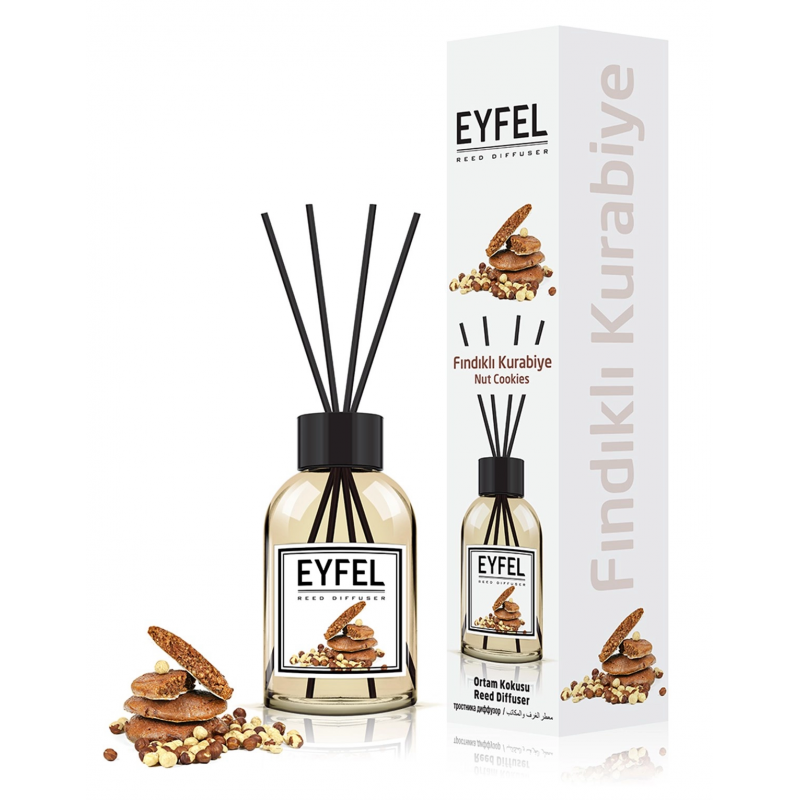 Odorizant camera cu betisoare, aroma biscuiti cu nuca, 120ml,Eyfel