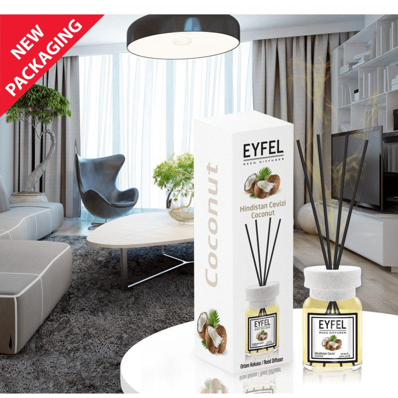 Odorizant camera cu betisoare, aroma de cocos 120 ml,Eyfel
