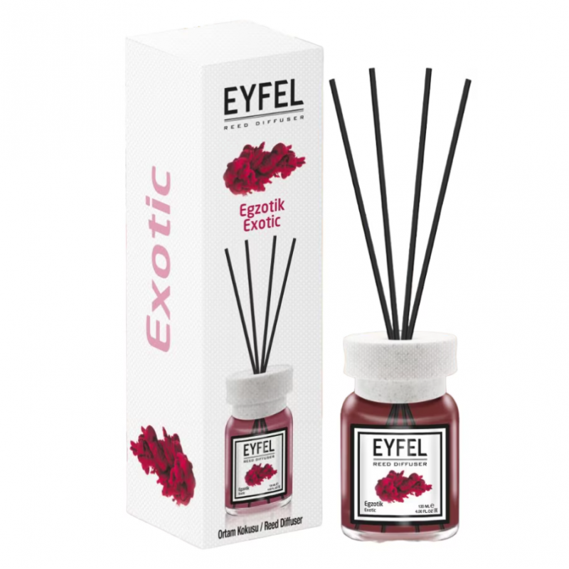 Odorizant camera cu betisoare, aroma exotic 120 ml,Eyfel