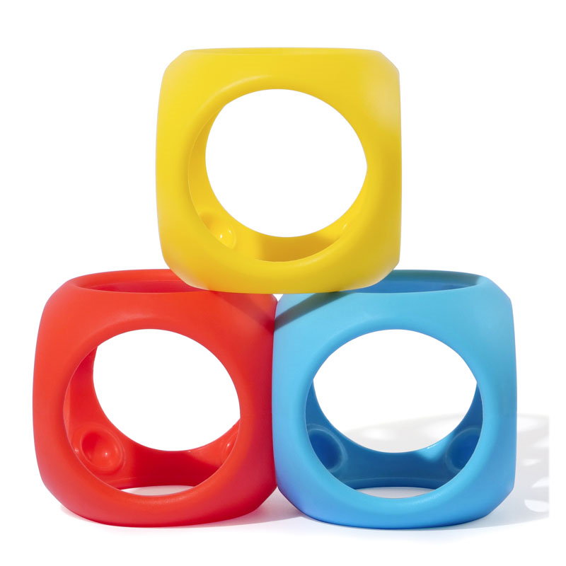 Oibo - set 3 jucarii senzoriale flexibile multicolor