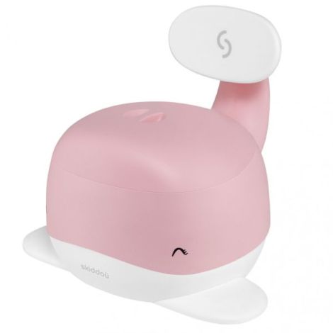 Olita pentru copii, Pottili, Skiddou, balenuta, cu capac, Keep pink, Roz - poza 1