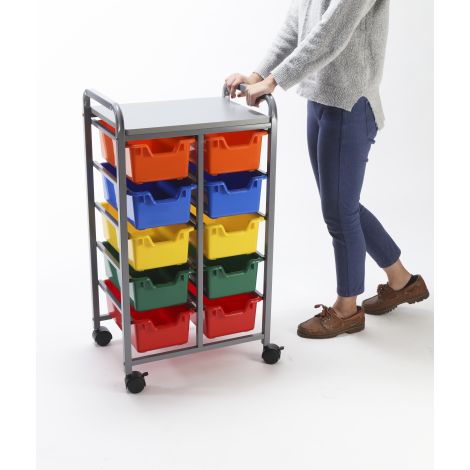 Organizator mobil cu 10 containere pentru gradinita, scoala - poza 2