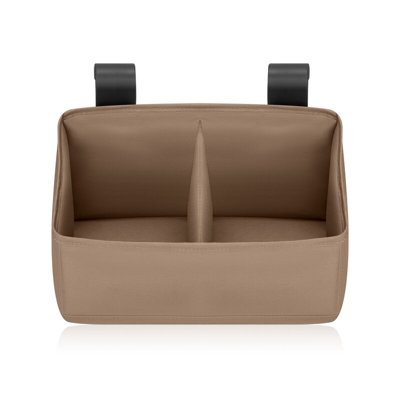 Organizator multifunctional, Lionelo, Sidepocket S, 26x12x15 cm, 2 compartimente, Universal, Constructie ranforsata, Bej