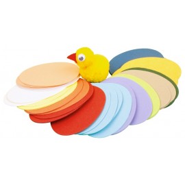 Oua din carton colorat, 60 buc - poza 2