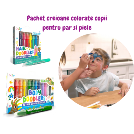 Pachet Creioane colorate pentru par si piele - poza 1