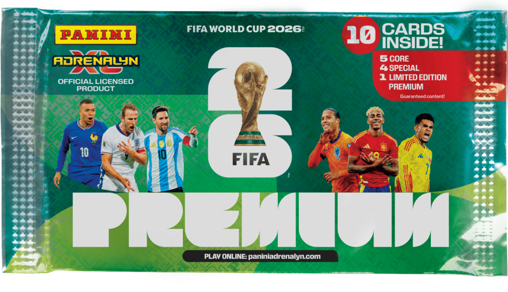 Pachet Premium Panini FIFA World Cup Adrenalyn XL 2026, 10 cartonase