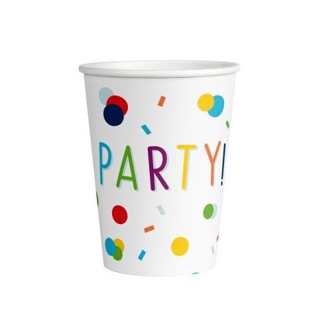 Pahare petrecere aniversara confetti 250 ml - poza 2