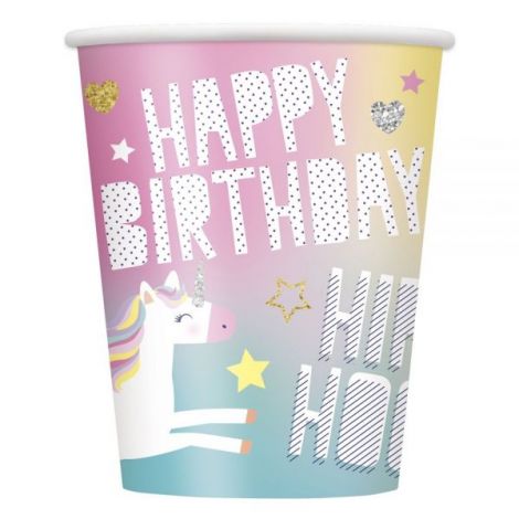 Pahare petrecere unicorn 270 ml - poza 2
