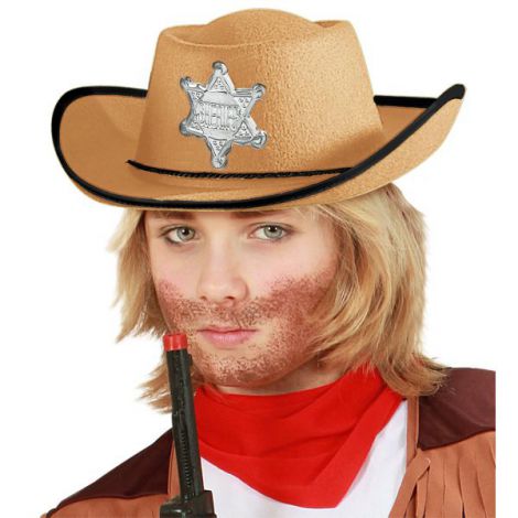 Palarie cowboy copii crem - poza 2