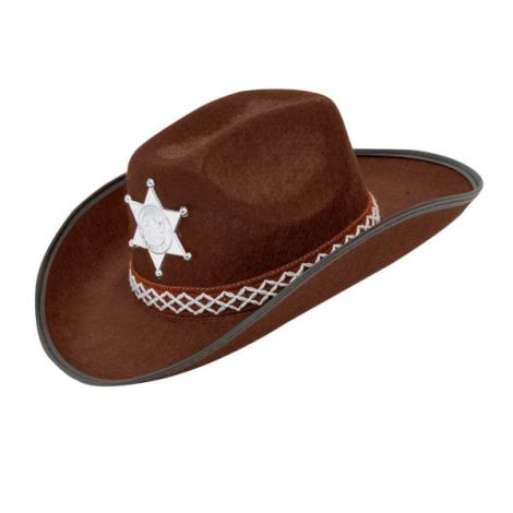 Palarie cowboy copil maro - poza 1