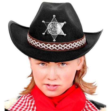 Palarie cowboy copil neagra - poza 2