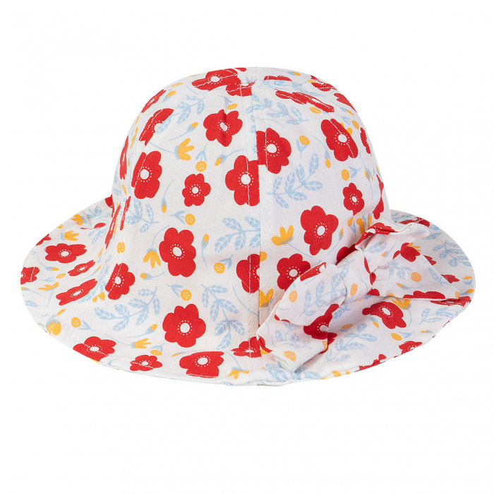 Palarie de Soare pentru Fetite - Floricele Rosii