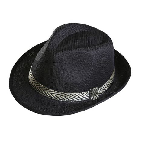 Palarie neagra fetru fedora - poza 1