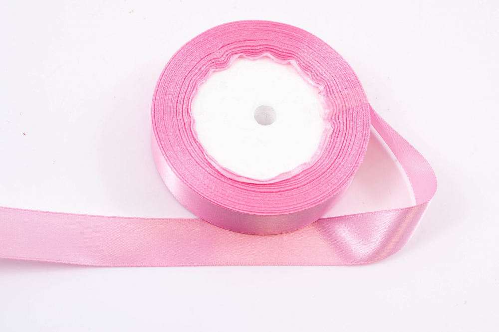 Panglica din satin pentru decorare, roz , 22.5m x 2cm