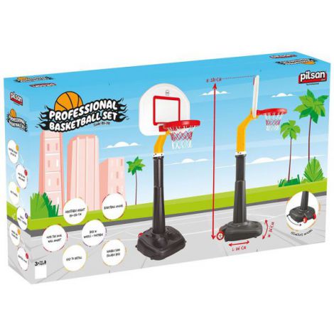 Panou cu stativ si cos baschet pentru copii Pilsan Professional Basketball Set - poza 2