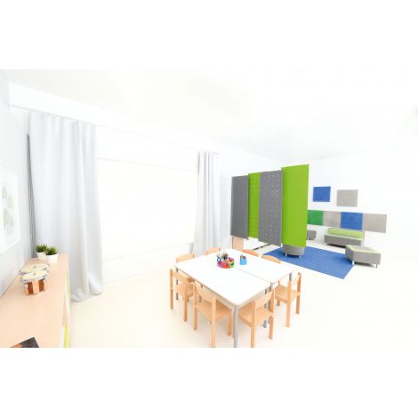 Panou rectangular gri pentru reducerea zgomotului in clasa - poza 4