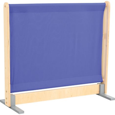 Panou separator, lemn si textil, albastru-gri, cresa si gradinita - poza 1
