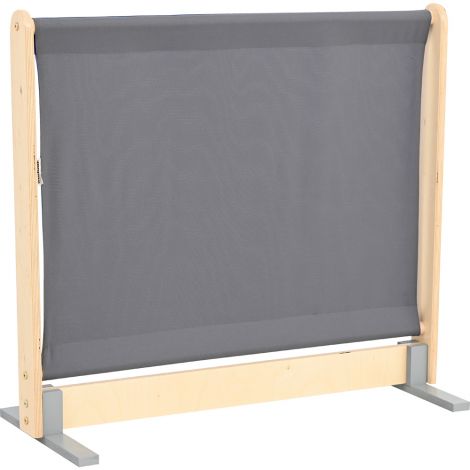 Panou separator, lemn si textil, albastru-gri, cresa si gradinita - poza 2