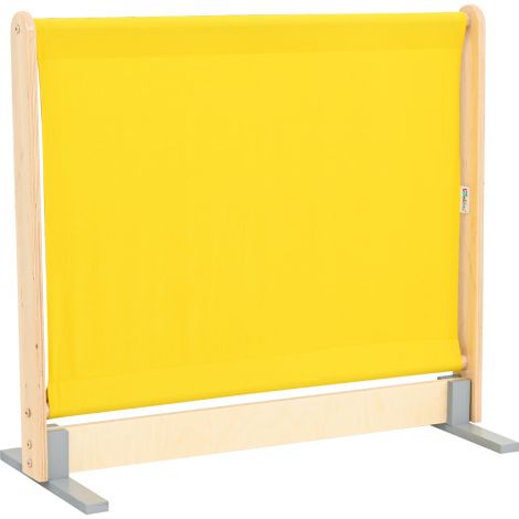 Panou separator, lemn si textil, galben- mustar, cresa si gradinita - poza 1