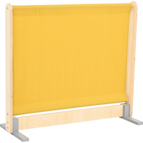 Panou separator, lemn si textil, galben- mustar, cresa si gradinita - poza 2