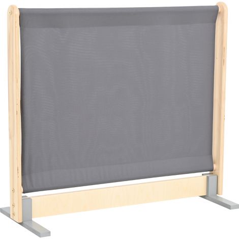 Panou separator, lemn si textil, gri inchis-gri deschis, cresa si gradinita - poza 1