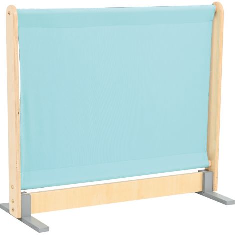 Panou separator, lemn si textil, turcoaz inchis-turcoaz deschis, cresa si gradinita - poza 1