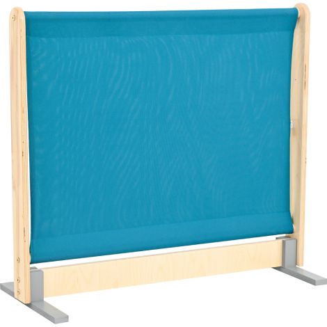 Panou separator, lemn si textil, turcoaz inchis-turcoaz deschis, cresa si gradinita - poza 2