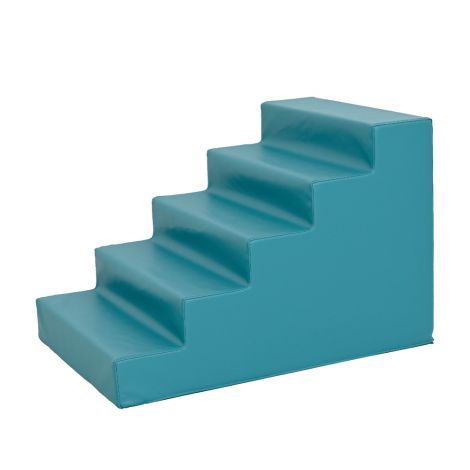 Panta cu 5 trepte, turcoaz, 90 x 60 x 60 cm, element gimnastica gradinita si scoala - poza 1