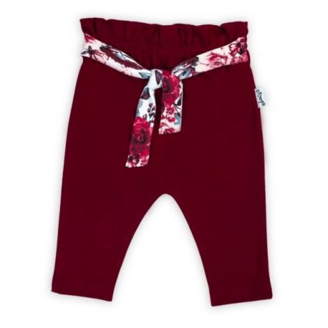 Pantalon de bumbac 100% Colectia Kate 2021 Visiniu Marimea 74 - poza 1