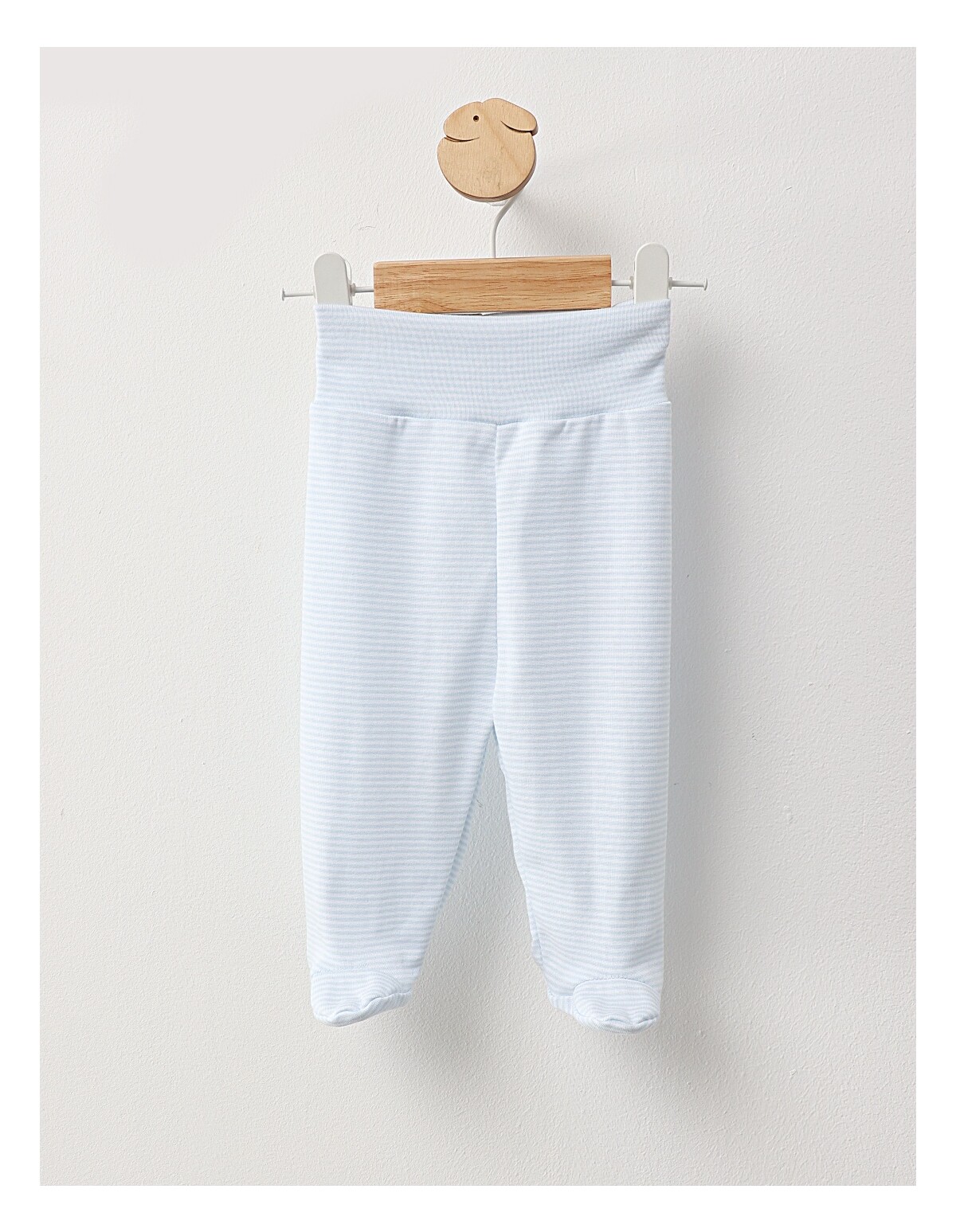 Pantaloni cu botosei alb-blue