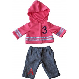 Pantaloni si hanorac papusi 21 cm Miniland - poza 3