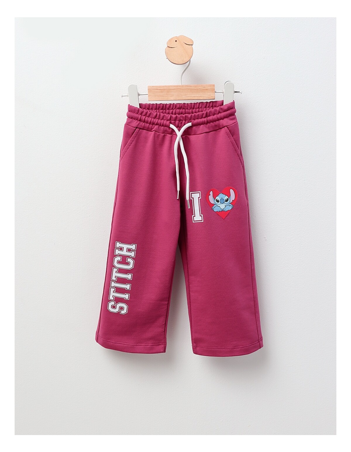 Pantaloni trening STITCH drepti, ciclam