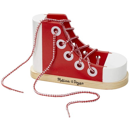 Pantof de jucarie Cum sa legam sireturile Melissa&Doug 3018 - poza 1