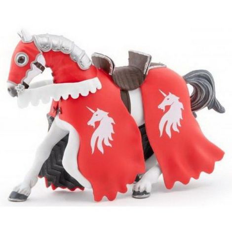 Papo Figurina Cal Cu Armura Rosie - poza 1