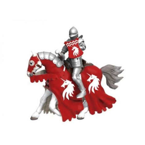 Papo Figurina Cal Cu Armura Rosie - poza 2