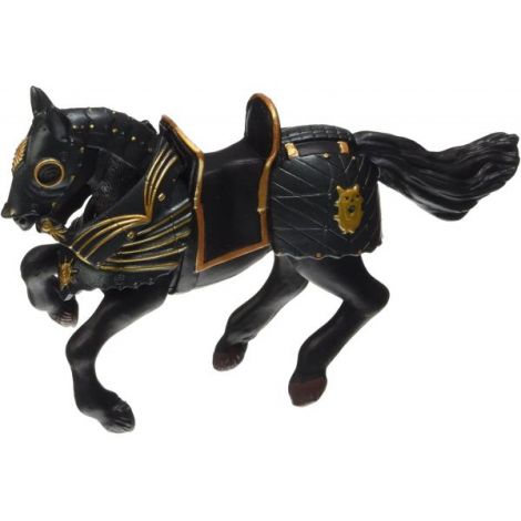 Papo Figurina Cal Negru In Armura - poza 1