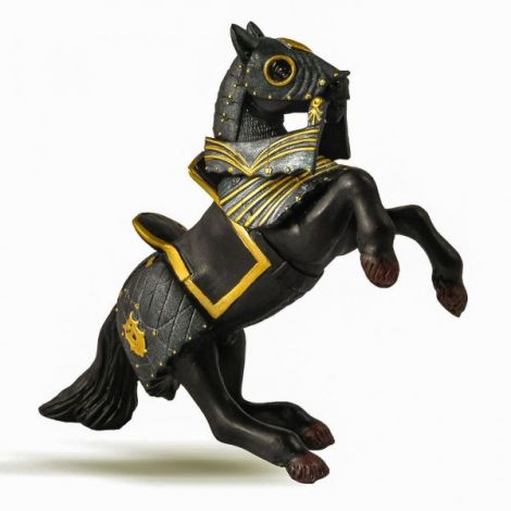 Papo Figurina Cal Negru In Armura - poza 2