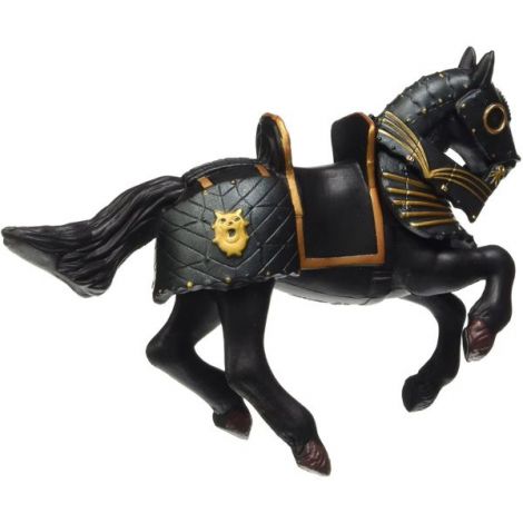 Papo Figurina Cal Negru In Armura - poza 3