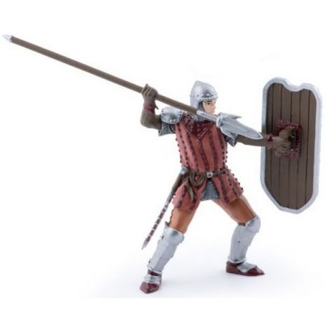 Papo Figurina Cavaler Cu Sulita Si Scut Rosu - poza 1