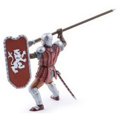 Papo Figurina Cavaler Cu Sulita Si Scut Rosu - poza 2