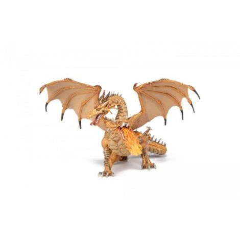 Papo Figurina Dragon Cu Doua Capete Auriu - poza 2