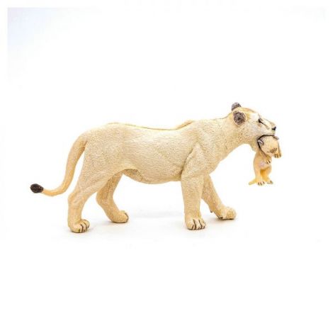 Papo Figurina Leoaica Alba Cu Pui - poza 2