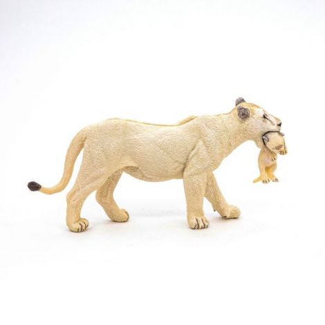 Papo Figurina Leoaica Alba Cu Pui - poza 3
