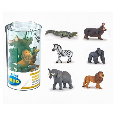 Papo Figurina Set 6 Mini Animale Salbatice - poza 2