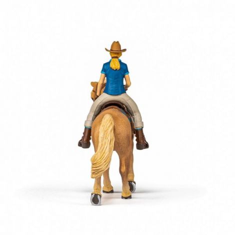 Papo Figurina Set Cowgirl (vacarita) Pe Cal Usa - poza 5