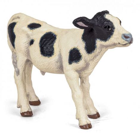 Papo Figurina Vitel Alb Cu Negru - poza 4