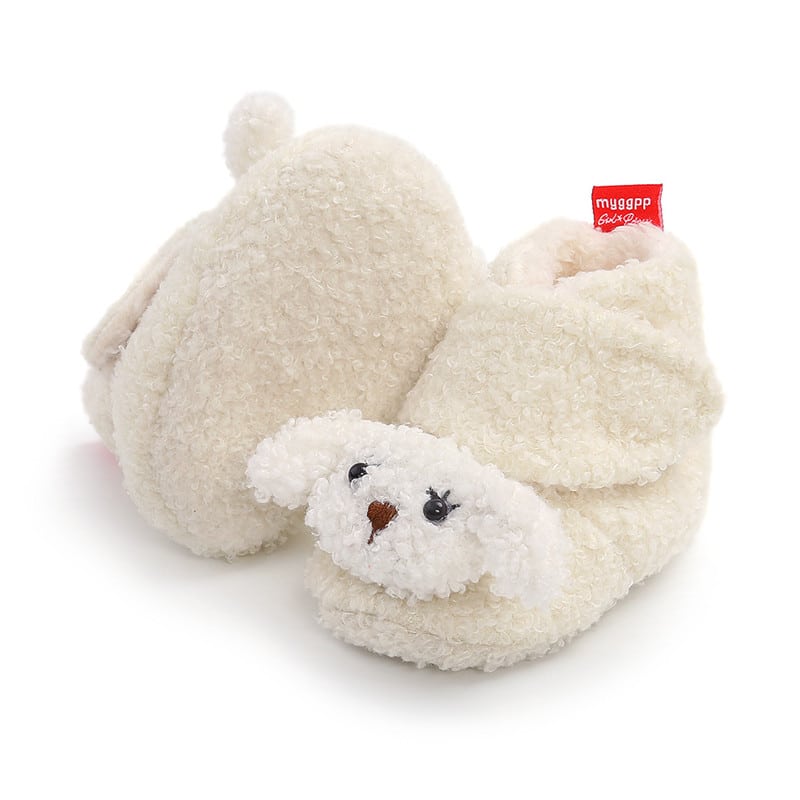 Papucei Bebelusi Curly Alb - 12-18 luni - poza 1